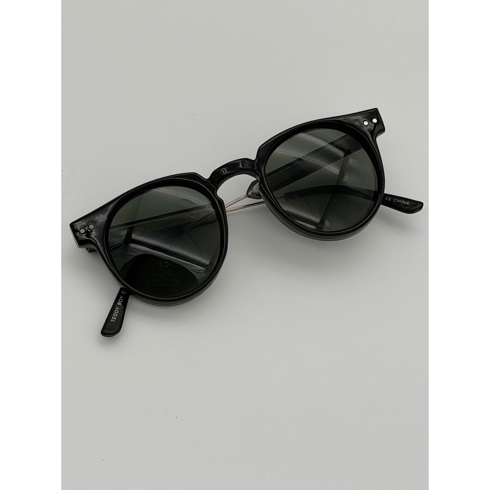 Spitfire England Teddy Boy Black Frame Black Lenses Sunglasses UV Protection